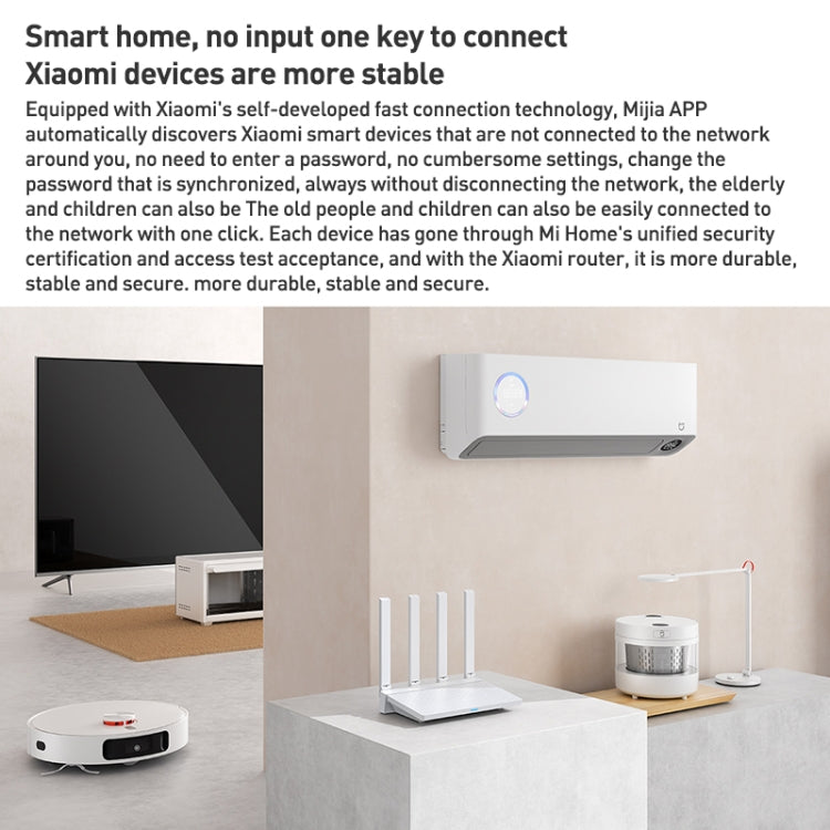 Original Xiaomi AX3000T 2.4GHz/5GHz Dual-band 1.3GHz CPU Router Supports NFC Connection, US Plug(White) - Wireless Routers by Xiaomi | Online Shopping South Africa | PMC Jewellery | Buy Now Pay Later Mobicred