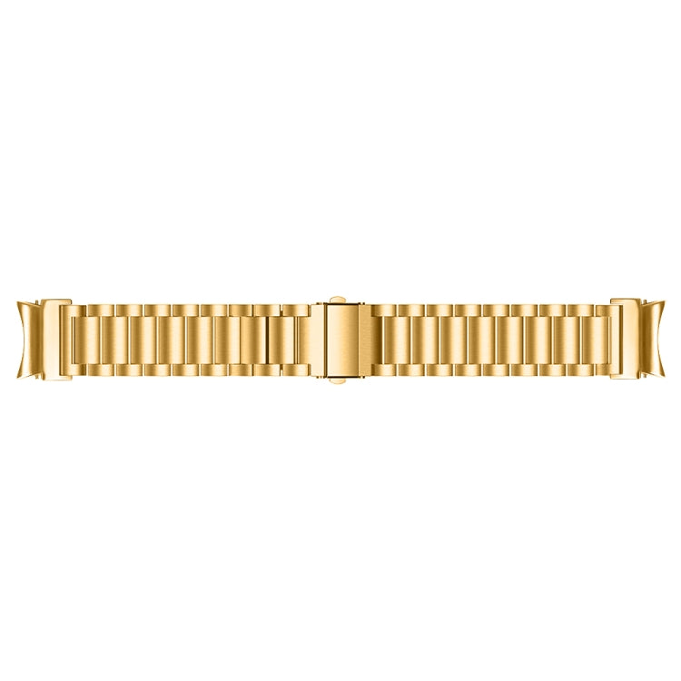 For Samsung Galaxy Watch 6 Quick Release Button Three-bead Stainless Steel Watch Band(Gold) - free shipping - PMC TechLife - Order now!