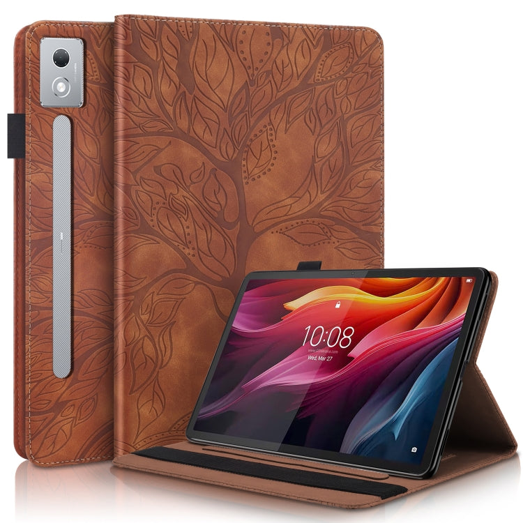 For Lenovo Tab P12 / Xiaoxin Pad Pro 12.7 2025 Life Tree Series Horizontal Flip Leather Tablet Case(Brown) - Lenovo by PMC TechLife | Online Shopping South Africa | PMC TechLife | Buy Now Pay Later Mobicred