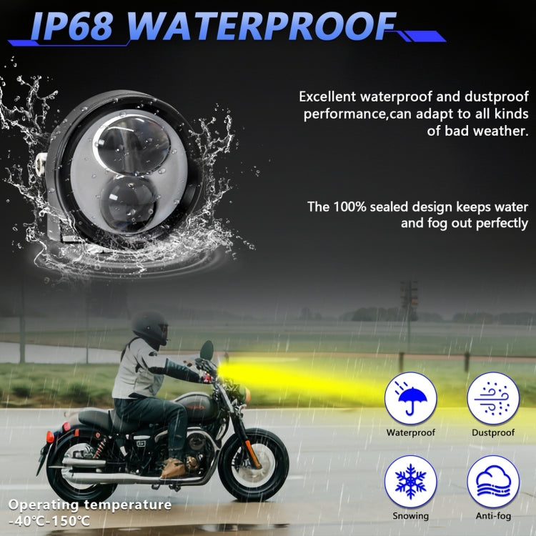 SD1 12W IP68 Waterproof Motorcycle Gourd Lens Spotlight(Black) - Headlights by PMC Jewellery | Online Shopping South Africa | PMC Jewellery | Buy Now Pay Later Mobicred