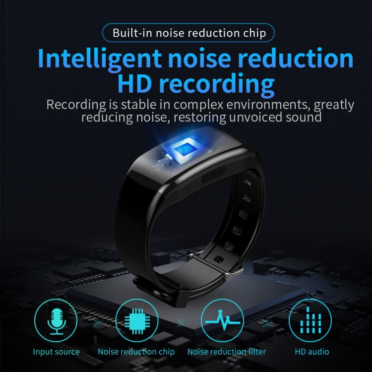 JNN D5 HD Noise Reduction Smart Recording Electronic Bracelet, Capacity:64GB - Recording Pen by JNN | Online Shopping South Africa | PMC TechLife | Buy Now Pay Later Mobicred