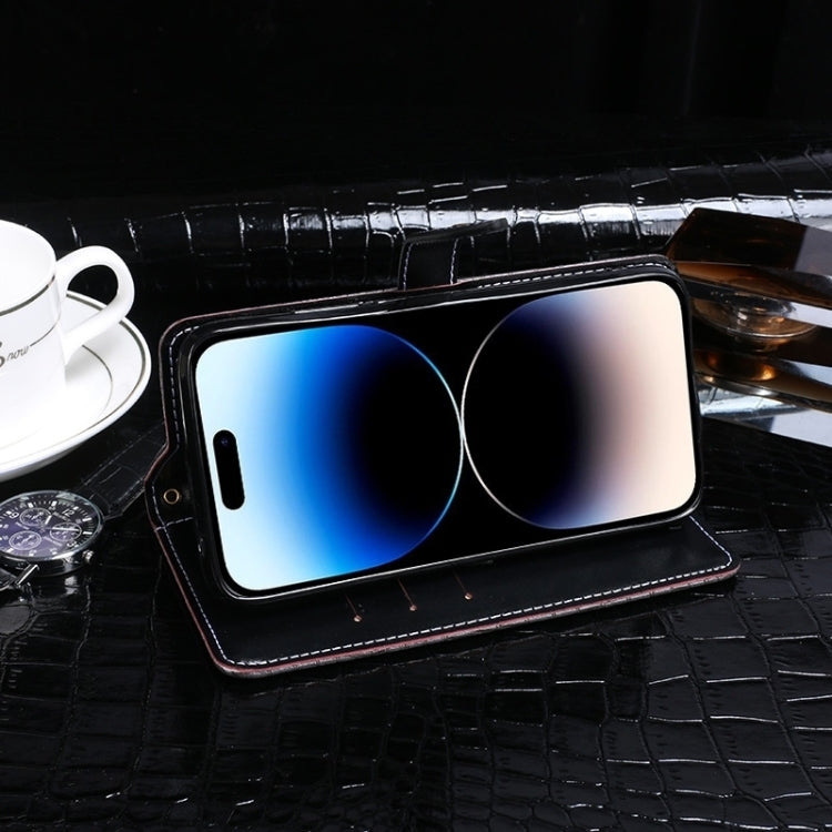 For OPPO Reno11 Pro 5G Global idewei Crocodile Texture Leather Phone Case(Black) - OPPO Cases by idewei | Online Shopping South Africa | PMC Jewellery | Buy Now Pay Later Mobicred