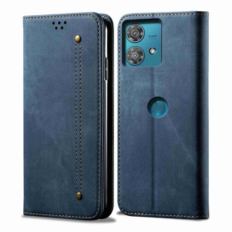 For Motorola Edge 40 Neo Denim Texture Flip Leather Phone Case(Blue) - free shipping - PMC TechLife - Order now!