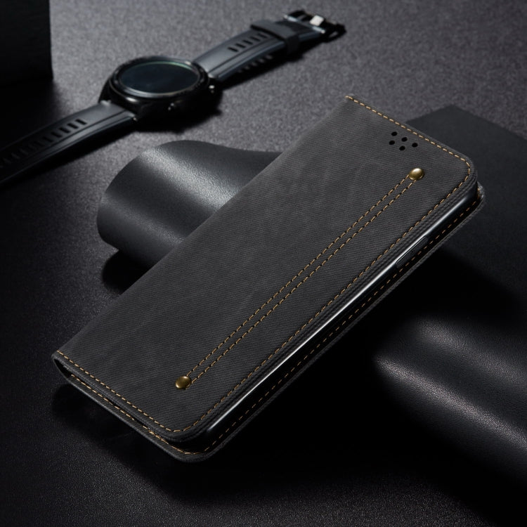 For Motorola Moto E14 Denim Texture Flip Leather Phone Case(Black) - free shipping - PMC TechLife - Order now!