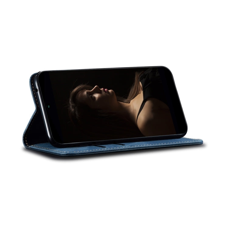 For Motorola Moto G35 Denim Texture Flip Leather Phone Case(Blue) - free shipping - PMC TechLife - Order now!