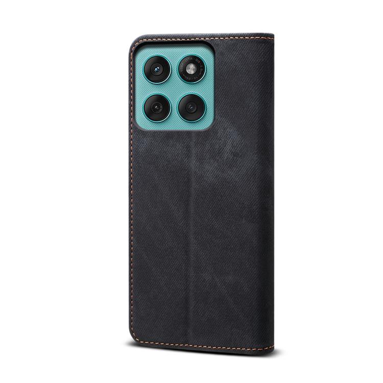 For Motorola Moto G86 Power Denim Texture Flip Leather Phone Case(Black) - free shipping - PMC TechLife - Order now!