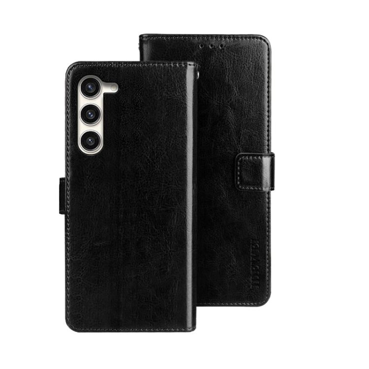 For Samsung Galaxy S24+ 5G idewei Crazy Horse Texture Leather Phone Case(Black) - free shipping - PMC Jewellery - Order now!