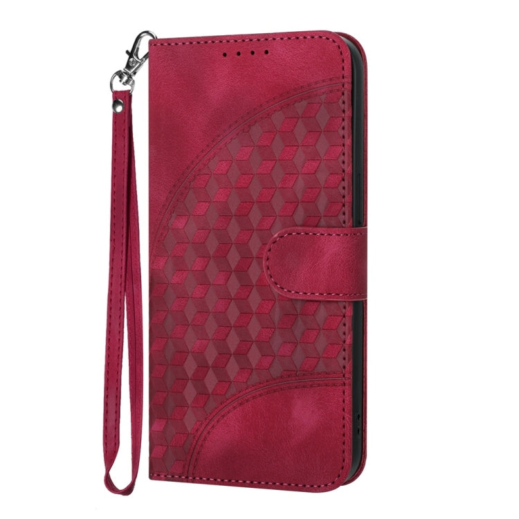 For Motorola Edge 5G 2024 YX0060 Elephant Head Embossed Phone Leather Case with Lanyard(Rose Red) - Motorola Cases by PMC Jewellery | Online Shopping South Africa | PMC Jewellery | Buy Now Pay Later Mobicred