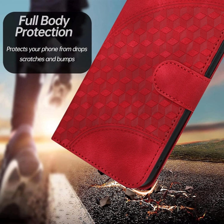For Motorola Edge 5G 2024 YX0060 Elephant Head Embossed Phone Leather Case with Lanyard(Red) - Motorola Cases by PMC Jewellery | Online Shopping South Africa | PMC Jewellery | Buy Now Pay Later Mobicred