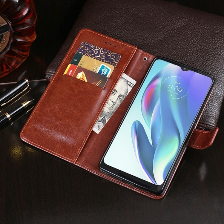 For OPPO Reno11 Pro 5G Global idewei Crazy Horse Texture Leather Phone Case with Holder(Blue) - Reno11 Pro Cases by idewei | Online Shopping South Africa | PMC Jewellery | Buy Now Pay Later Mobicred