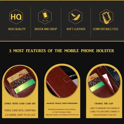 For OPPO Reno11 Pro 5G Global idewei Crazy Horse Texture Leather Phone Case with Holder(Brown) - Reno11 Pro Cases by idewei | Online Shopping South Africa | PMC Jewellery | Buy Now Pay Later Mobicred