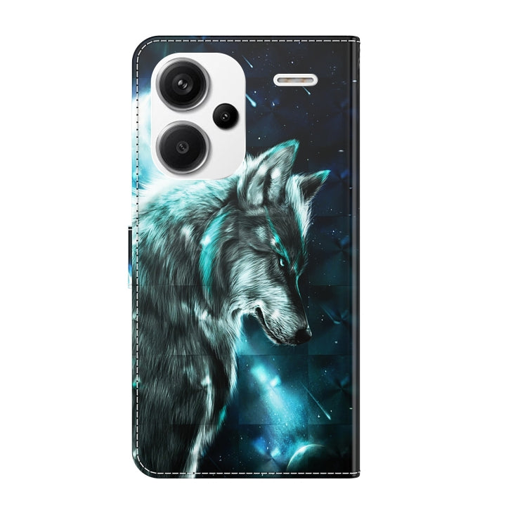 For Xiaomi Redmi Note 13 Pro+ 3D Painting Pattern Flip Leather Phone Case(Wolf) - Note 13 Pro+ Cases by PMC TechLife | Online Shopping South Africa | PMC TechLife | Buy Now Pay Later Mobicred