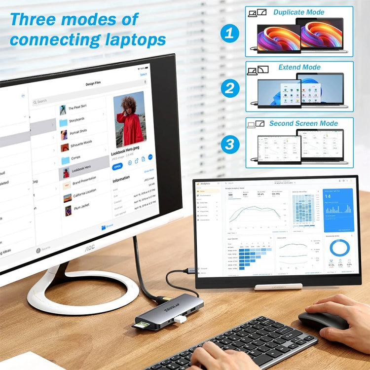 14 inch HDR 2560x1600P IPS Screen Portable Monitor(EU Plug) - LCD Monitors by PMC TechLife | Online Shopping South Africa | PMC TechLife | Buy Now Pay Later Mobicred