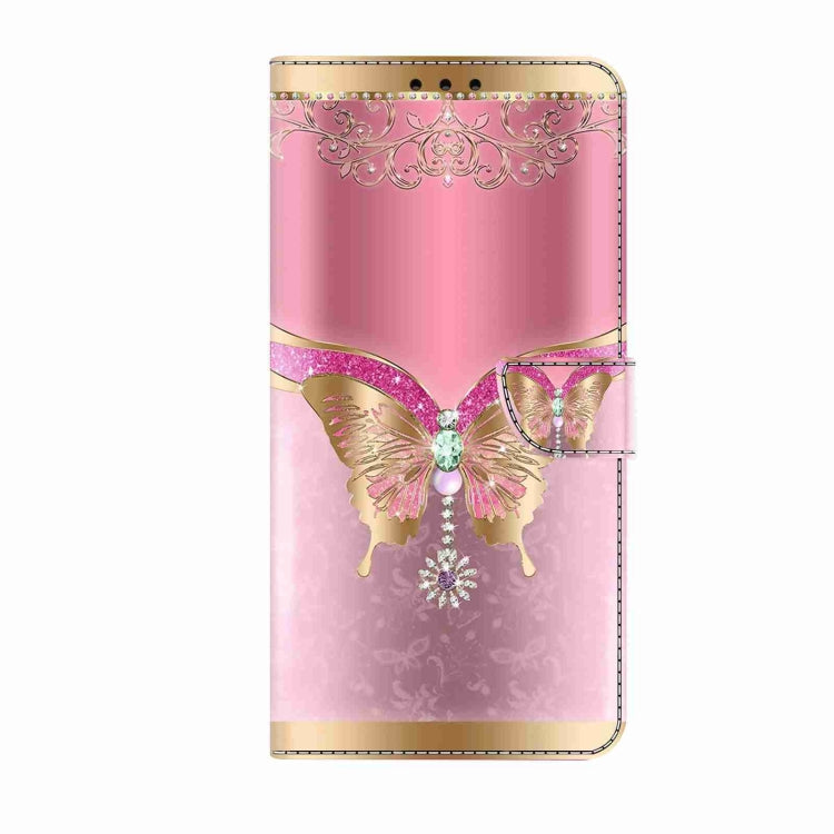 For Honor Magic5 Pro Crystal 3D Shockproof Protective Leather Phone Case(Pink Bottom Butterfly) - Honor Cases by PMC TechLife | Online Shopping South Africa | PMC TechLife | Buy Now Pay Later Mobicred