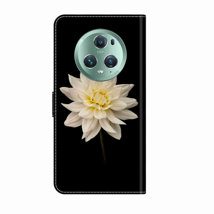 For Honor Magic5 Pro Crystal 3D Shockproof Protective Leather Phone Case(White Flower) - Honor Cases by PMC TechLife | Online Shopping South Africa | PMC TechLife | Buy Now Pay Later Mobicred