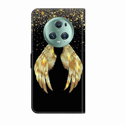 For Honor Magic5 Pro Crystal 3D Shockproof Protective Leather Phone Case(Golden Wings) - Honor Cases by PMC Jewellery | Online Shopping South Africa | PMC Jewellery | Buy Now Pay Later Mobicred