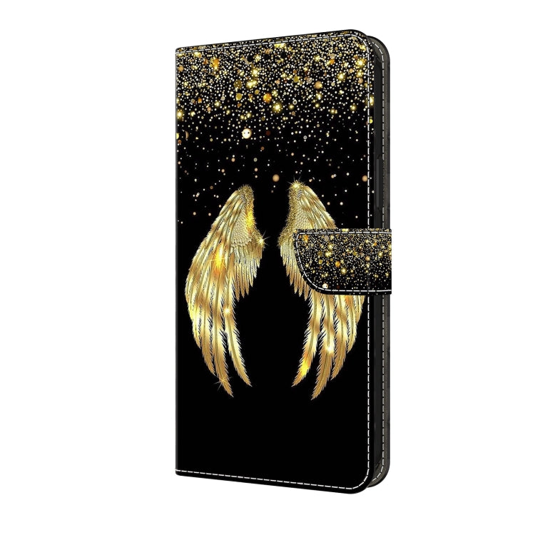 For Honor Magic6 Lite Crystal 3D Shockproof Protective Leather Phone Case(Golden Wings) - Honor Cases by PMC TechLife | Online Shopping South Africa | PMC TechLife | Buy Now Pay Later Mobicred