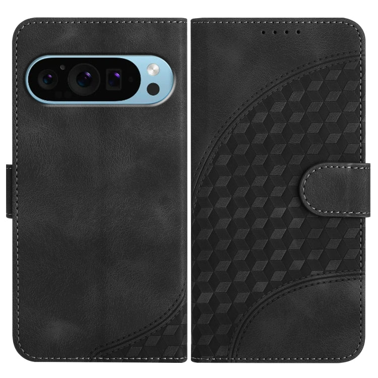 For Google Pixel 9 Pro YX0060 Elephant Head Embossed Phone Leather Case with Lanyard(Black) - Google Cases by PMC TechLife | Online Shopping South Africa | PMC TechLife | Buy Now Pay Later Mobicred