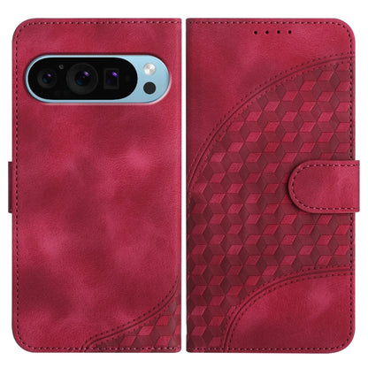 For Google Pixel 9 Pro YX0060 Elephant Head Embossed Phone Leather Case with Lanyard(Rose Red) - Google Cases by PMC Jewellery | Online Shopping South Africa | PMC Jewellery | Buy Now Pay Later Mobicred