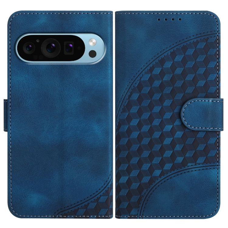 For Google Pixel 9 YX0060 Elephant Head Embossed Phone Leather Case with Lanyard(Royal Blue) - Google Cases by PMC TechLife | Online Shopping South Africa | PMC TechLife | Buy Now Pay Later Mobicred