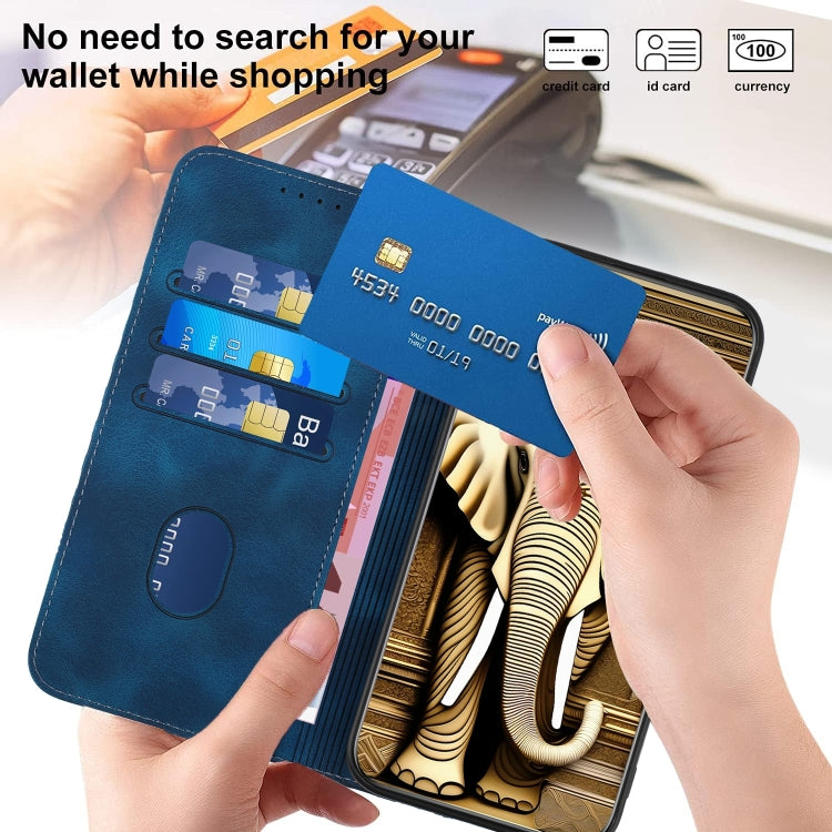 For Google Pixel 9 YX0060 Elephant Head Embossed Phone Leather Case with Lanyard(Royal Blue) - Google Cases by PMC TechLife | Online Shopping South Africa | PMC TechLife | Buy Now Pay Later Mobicred
