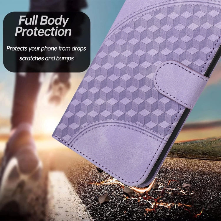 For Realme 12 5G Global YX0060 Elephant Head Embossed Phone Leather Case with Lanyard(Light Purple) - Realme Cases by PMC TechLife | Online Shopping South Africa | PMC TechLife | Buy Now Pay Later Mobicred