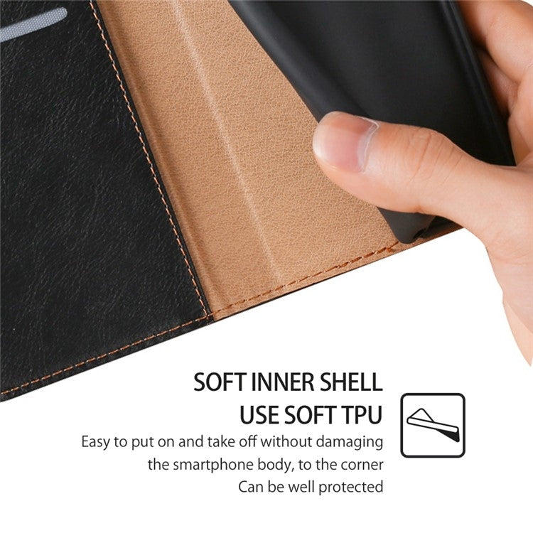 For Motorola Moto G24 4G Gloss Oil Solid Color Magnetic Leather Phone Case(Black) - Motorola Cases by PMC TechLife | Online Shopping South Africa | PMC TechLife | Buy Now Pay Later Mobicred