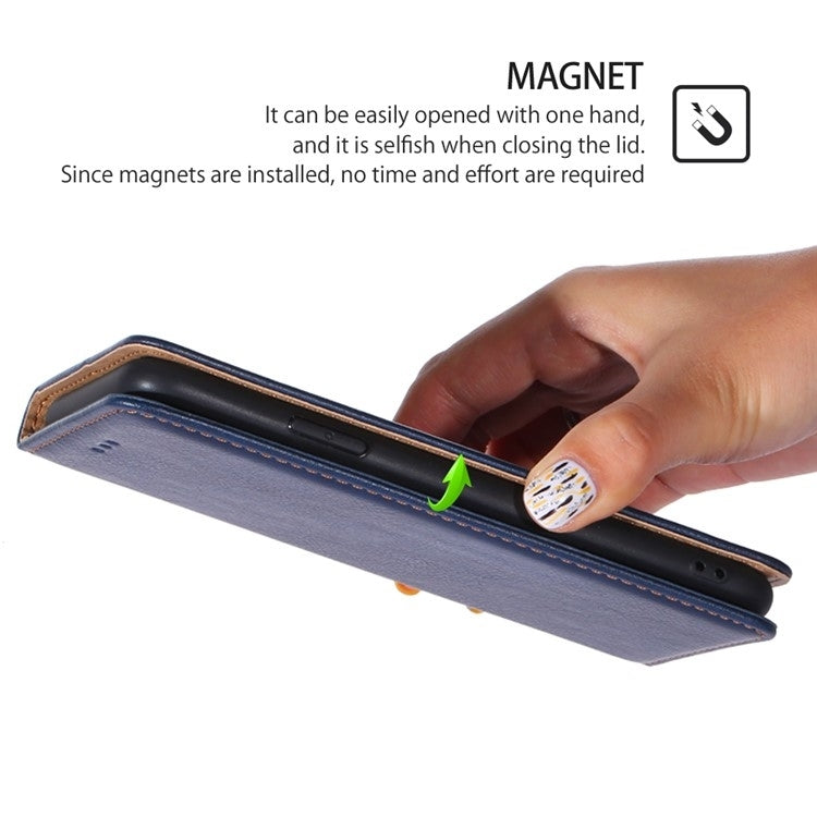 For Motorola Edge 5G 2024 Gloss Oil Solid Color Magnetic Leather Phone Case(Blue) - free shipping - PMC Jewellery - Order now!