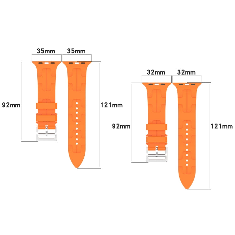 For Apple Watch SE 40mm H Texture Silicone Ladder Buckle Watch Band(Midnight) - Watch Bands by PMC TechLife | Online Shopping South Africa | PMC TechLife