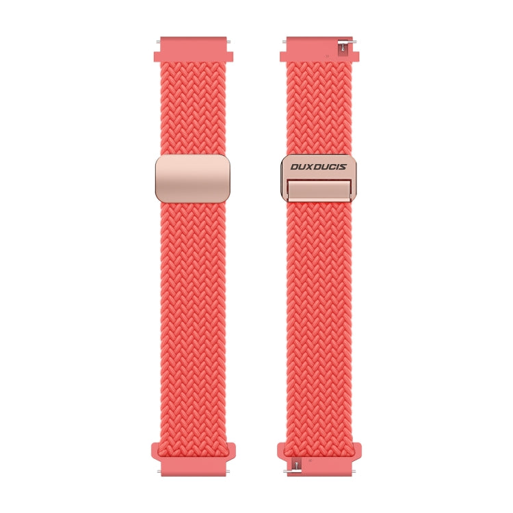 DUX DUCIS Mixture Pro Series Magnetic Buckle Nylon Braid Watch Band, Size:22mm(Guava) - 22mm Bands by DUX DUCIS | Online Shopping South Africa | PMC Jewellery | Buy Now Pay Later Mobicred