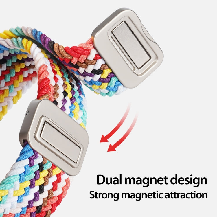 DUX DUCIS Mixture Pro Series Magnetic Buckle Nylon Braid Watch Band, Size:22mm(Rainbow) - 22mm Bands by DUX DUCIS | Online Shopping South Africa | PMC Jewellery | Buy Now Pay Later Mobicred