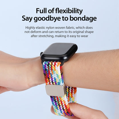 For Apple Watch SE 2023 44mm DUX DUCIS Mixture Pro Series Magnetic Buckle Nylon Braid Watch Band(Rainbow) - Watch Bands by DUX DUCIS | Online Shopping South Africa | PMC Jewellery | Buy Now Pay Later Mobicred