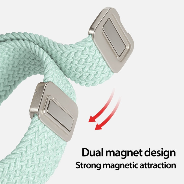 For Apple Watch SE 2023 44mm DUX DUCIS Mixture Pro Series Magnetic Buckle Nylon Braid Watch Band(Light Mint) - Watch Bands by DUX DUCIS | Online Shopping South Africa | PMC Jewellery | Buy Now Pay Later Mobicred