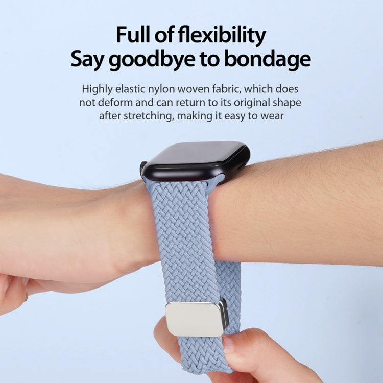 For Apple Watch Series 9 41mm DUX DUCIS Mixture Pro Series Magnetic Buckle Nylon Braid Watch Band(Light Blue) - Watch Bands by DUX DUCIS | Online Shopping South Africa | PMC Jewellery | Buy Now Pay Later Mobicred