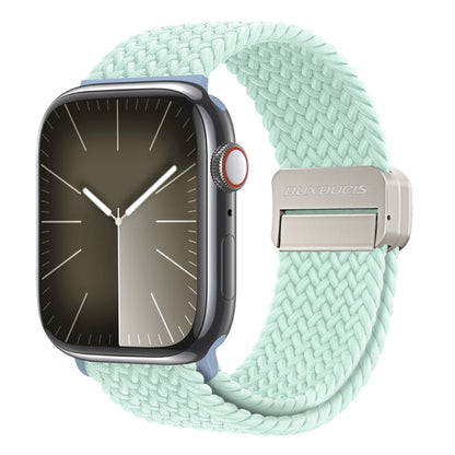 For Apple Watch Series 8 41mm DUX DUCIS Mixture Pro Series Magnetic Buckle Nylon Braid Watch Band(Light Mint) - Watch Bands by DUX DUCIS | Online Shopping South Africa | PMC Jewellery | Buy Now Pay Later Mobicred