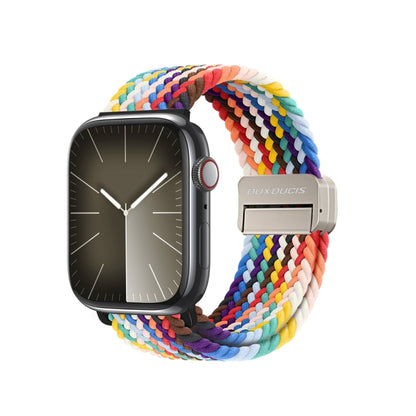 For Apple Watch SE 2022 40mm DUX DUCIS Mixture Pro Series Magnetic Buckle Nylon Braid Watch Band(Rainbow) - Watch Bands by DUX DUCIS | Online Shopping South Africa | PMC Jewellery | Buy Now Pay Later Mobicred