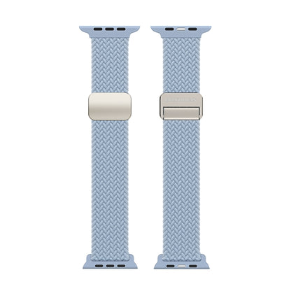 For Apple Watch SE 2022 44mm DUX DUCIS Mixture Pro Series Magnetic Buckle Nylon Braid Watch Band(Light Blue) - Watch Bands by DUX DUCIS | Online Shopping South Africa | PMC Jewellery | Buy Now Pay Later Mobicred