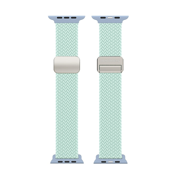 For Apple Watch Series 6 40mm DUX DUCIS Mixture Pro Series Magnetic Buckle Nylon Braid Watch Band(Light Mint) - Watch Bands by DUX DUCIS | Online Shopping South Africa | PMC Jewellery | Buy Now Pay Later Mobicred