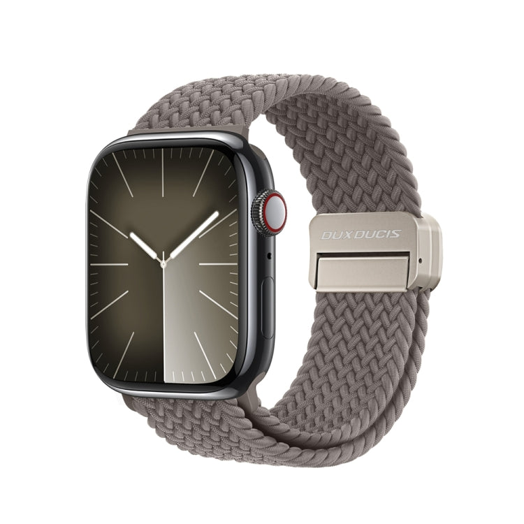 For Apple Watch Series 6 44mm DUX DUCIS Mixture Pro Series Magnetic Buckle Nylon Braid Watch Band(Clay) - Watch Bands by DUX DUCIS | Online Shopping South Africa | PMC Jewellery | Buy Now Pay Later Mobicred