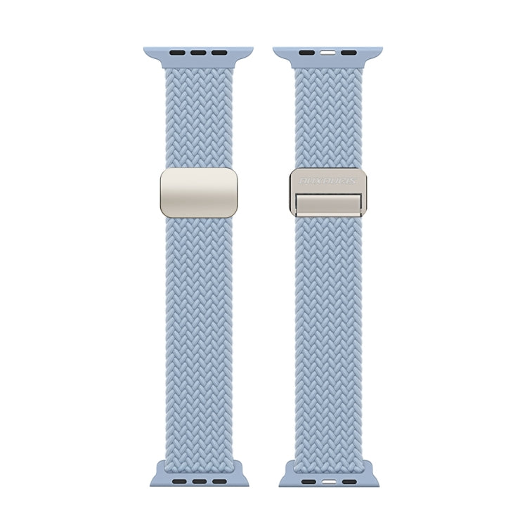 For Apple Watch Series 5 44mm DUX DUCIS Mixture Pro Series Magnetic Buckle Nylon Braid Watch Band(Light Blue) - Watch Bands by DUX DUCIS | Online Shopping South Africa | PMC Jewellery | Buy Now Pay Later Mobicred