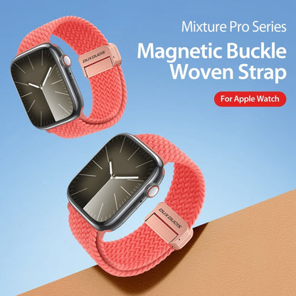 For Apple Watch Series 5 40mm DUX DUCIS Mixture Pro Series Magnetic Buckle Nylon Braid Watch Band(Guava) - Watch Bands by DUX DUCIS | Online Shopping South Africa | PMC Jewellery | Buy Now Pay Later Mobicred