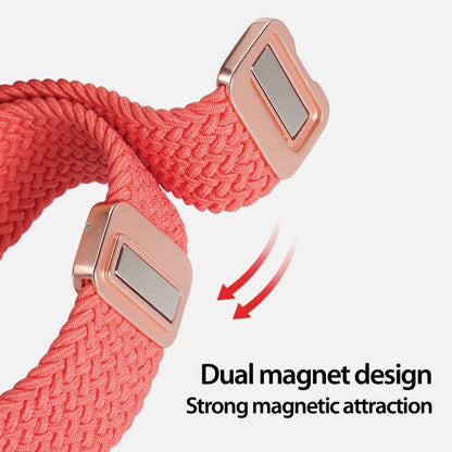 For Apple Watch Series 4 40mm DUX DUCIS Mixture Pro Series Magnetic Buckle Nylon Braid Watch Band(Guava) - Watch Bands by DUX DUCIS | Online Shopping South Africa | PMC Jewellery | Buy Now Pay Later Mobicred