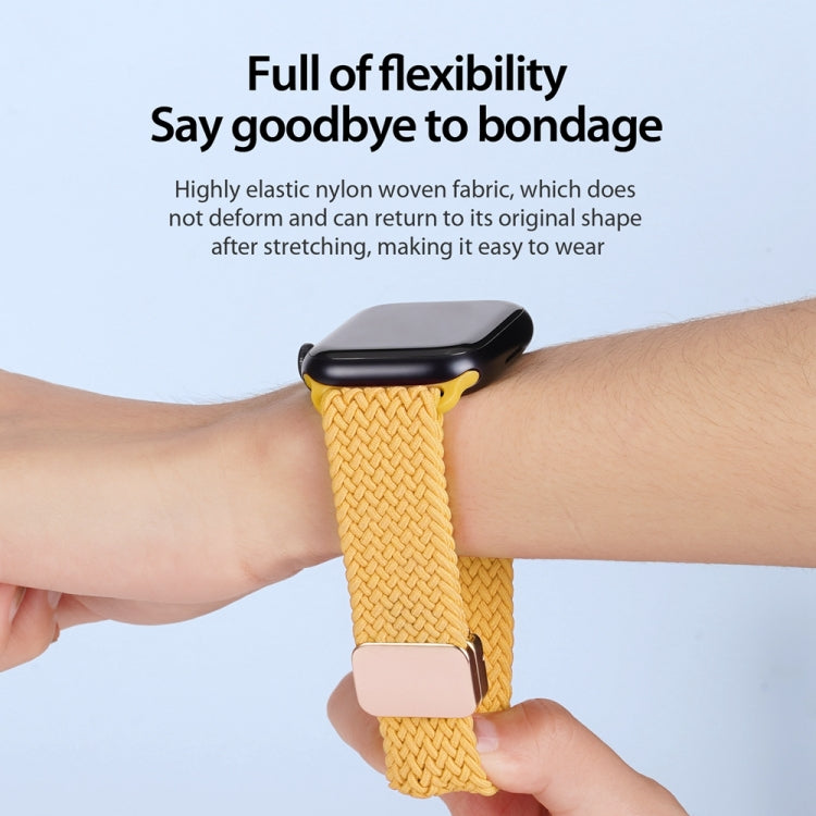 For Apple Watch Series 3 38mm DUX DUCIS Mixture Pro Series Magnetic Buckle Nylon Braid Watch Band(Sunny Color) - Watch Bands by DUX DUCIS | Online Shopping South Africa | PMC Jewellery | Buy Now Pay Later Mobicred