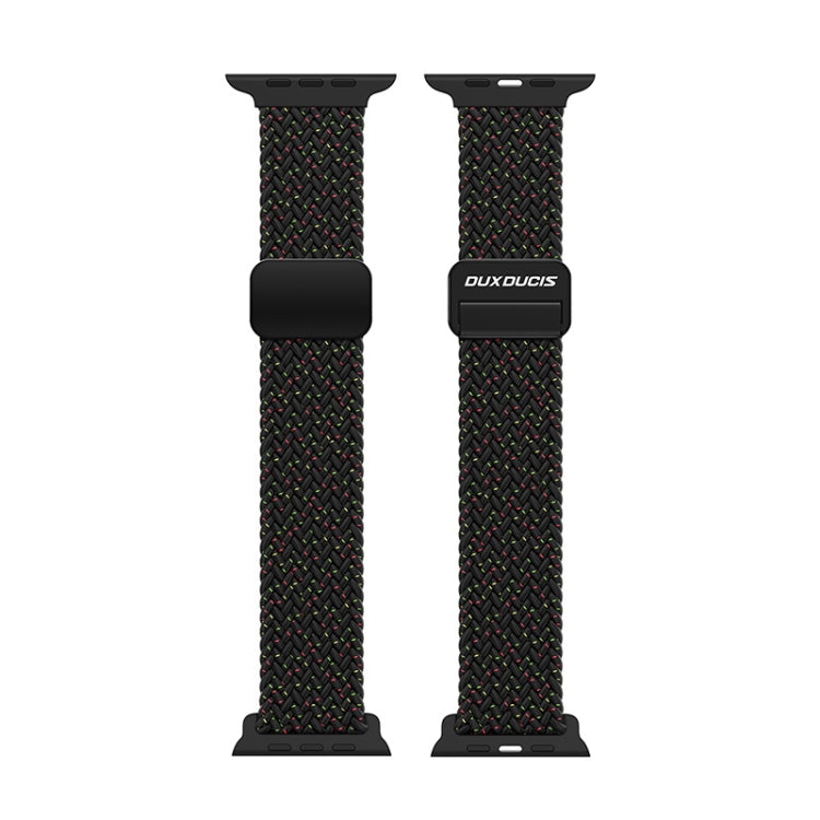 For Apple Watch Series 2 38mm DUX DUCIS Mixture Pro Series Magnetic Buckle Nylon Braid Watch Band(Black Unity) - Watch Bands by DUX DUCIS | Online Shopping South Africa | PMC Jewellery | Buy Now Pay Later Mobicred