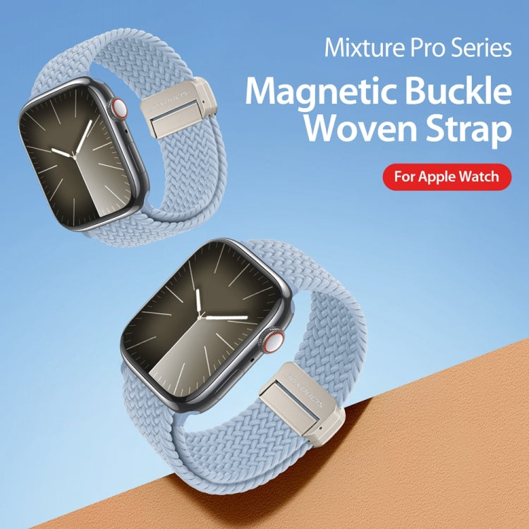 For Apple Watch 38mm DUX DUCIS Mixture Pro Series Magnetic Buckle Nylon Braid Watch Band(Light Blue) - Watch Bands by DUX DUCIS | Online Shopping South Africa | PMC Jewellery | Buy Now Pay Later Mobicred