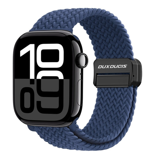 For Apple Watch Series 10 42mm DUX DUCIS Mixture Pro Series Magnetic Buckle Nylon Braid Watch Band(Storm Blue) - Watch Bands by DUX DUCIS | Online Shopping South Africa | PMC Jewellery | Buy Now Pay Later Mobicred