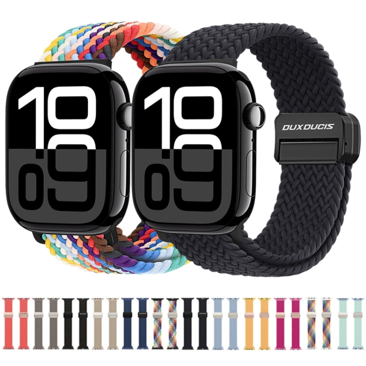 For Apple Watch Series 5 44mm DUX DUCIS Mixture Pro Series Magnetic Buckle Nylon Braid Watch Band(Guava) - Watch Bands by DUX DUCIS | Online Shopping South Africa | PMC Jewellery | Buy Now Pay Later Mobicred