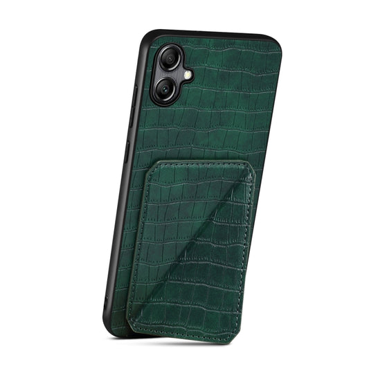 For Samsung Galaxy S24 Ultra 5G Denior Imitation Crocodile Leather Back Phone Case with Holder(Green) - Galaxy S24 Ultra 5G Cases by Denior | Online Shopping South Africa | PMC Jewellery | Buy Now Pay Later Mobicred