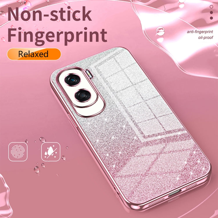 For Honor Magic6 Pro Gradient Glitter Powder Electroplated Phone Case(Green) - free shipping - PMC Jewellery - Order now!