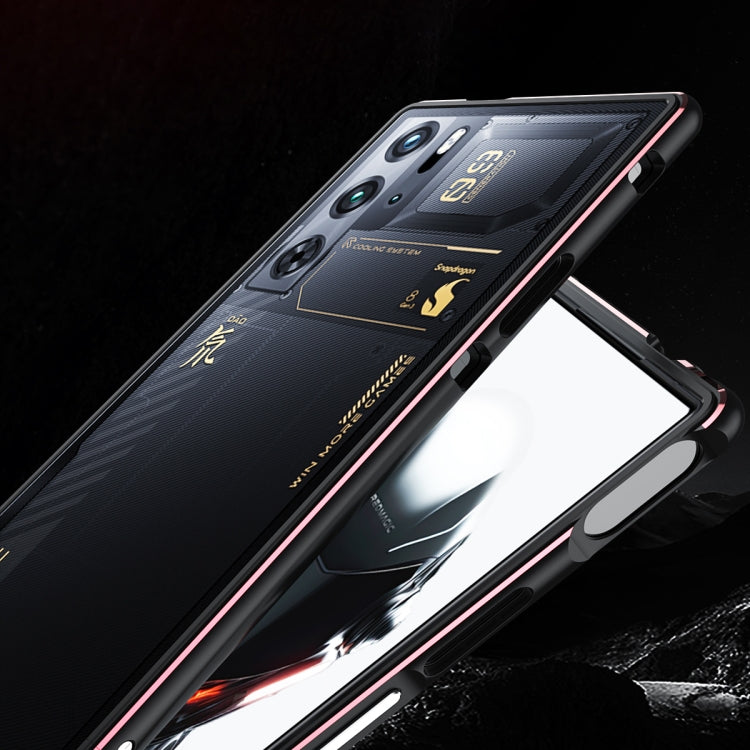 For ZTE nubia Red Magic 10 Pro / 10 Pro+ Aurora Series Metal Frame Phone Case(Black Red) - ZTE Cases by PMC TechLife | Online Shopping South Africa | PMC TechLife | Buy Now Pay Later Mobicred